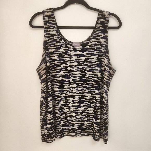 Chico's Tops - Chico's size 3 or XL Black and White Patterned Sleeveless Tank Top